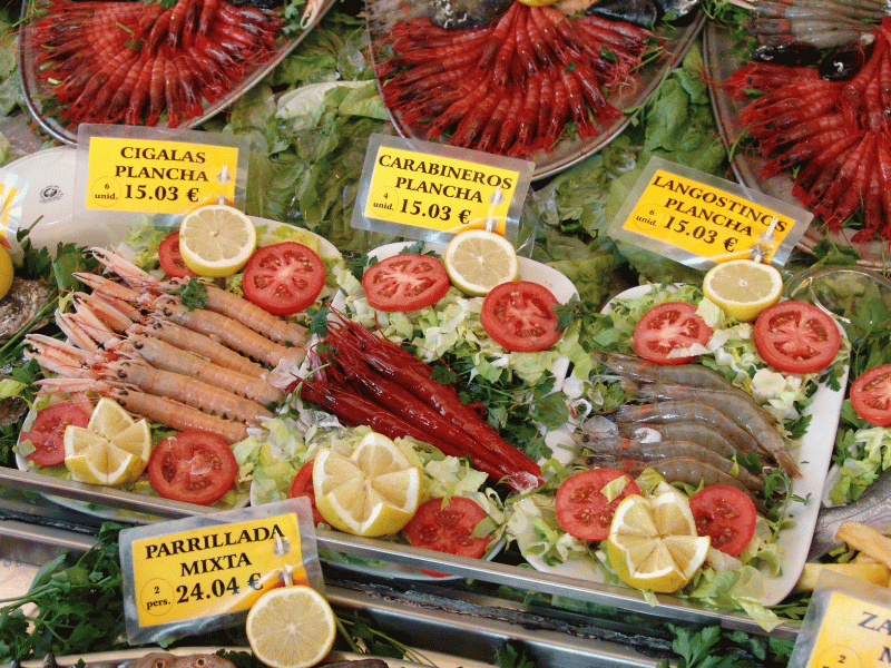 Фото Испании: цены морепродукты