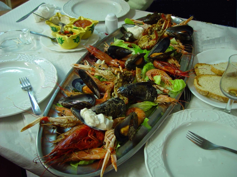 Фото Испании: морепродукты в ресторане