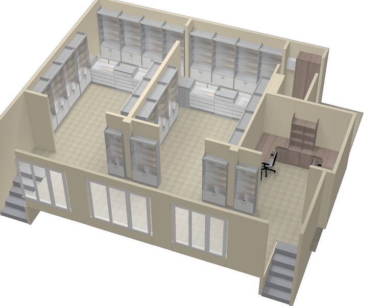 Мои работы в Испании - 7 макет магазина в 3D