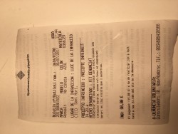 Квитанция о штрафе за нарушение правил парковки