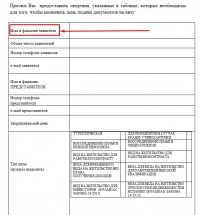 Запрос на предоставление данных для подачи документов на визу