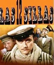 Кадр из фильма с несколькими персонажами и названием "Las 12 Sillas