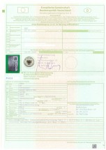 Документ о регистрации автомобиля с данными владельца и транспортного средства