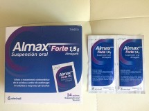 Упаковка препарата Almax Forte 1,5 г и два пакетика