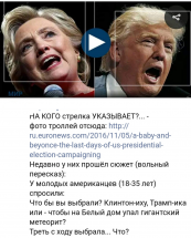 Два политика на фоне, обсуждение выборов в США