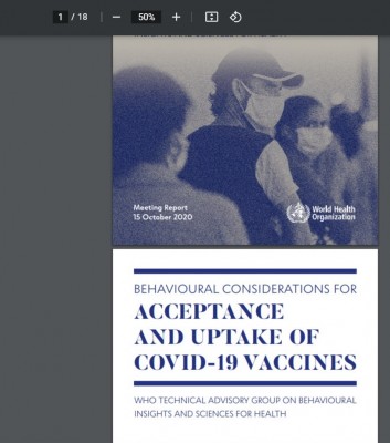 Отчет о встрече ВОЗ по вакцинации от COVID-19