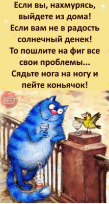 Синий кот с бокалом и птица на перилах. Текст о радости и проблемах — CostaSpain.net Синий кот с бокалом и птица на перилах. Текст о радости и проблемах