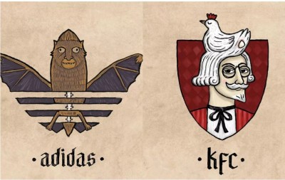 Логотипы с необычными персонажами для Adidas и KFC