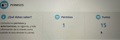 Информация о разрешениях и баллах пользователя