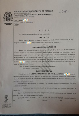 Документ судебного разбирательства с указанием на свободу без залога — CostaSpain.net Документ судебного разбирательства с указанием на свободу без залога