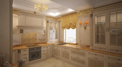 Современная кухня с классическим дизайном и яркими акцентами