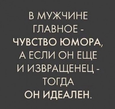 Цитата о чувстве юмора у мужчин и идеальности