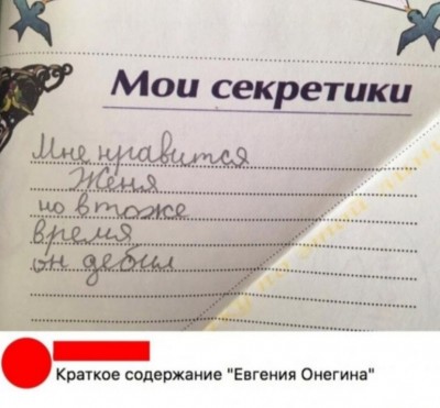 Запись о личных предпочтениях и литературе