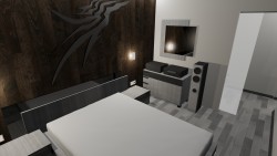 Всю мебель для спальни мы купили уже в Muebleslafabrika. Красиво.