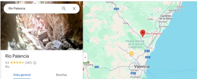 река Паланка на карте, Валенсия