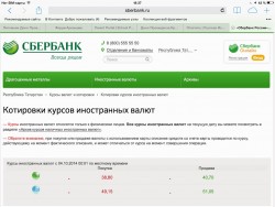 Вот курс сбер банковских обменников в Татарстане