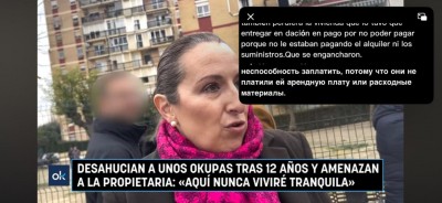 Женщина говорит о выселении оккупантов из квартиры — CostaSpain.net Женщина говорит о выселении оккупантов из квартиры