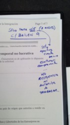 Заполненный документ с заметками на испанском языке — CostaSpain.net Заполненный документ с заметками на испанском языке