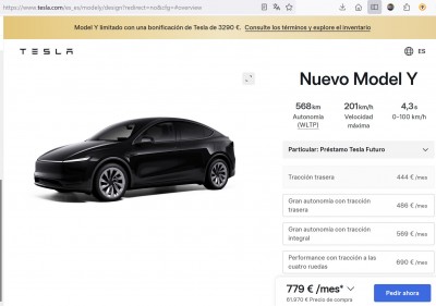 Чёрный электромобиль Tesla Model Y с характеристиками и ценой