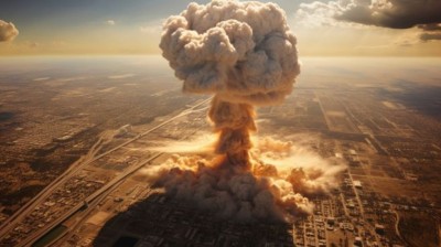 Взрывная облака над городом на закате (в Испании) — CostaSpain.net Взрывная облака над городом на закате (в Испании)