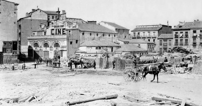 фото площади Кальяо в Мадриде, 1910 год — CostaSpain.net фото площади Кальяо в Мадриде, 1910 год