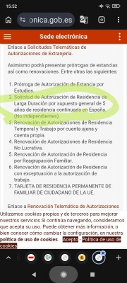 Сита на larga duración.