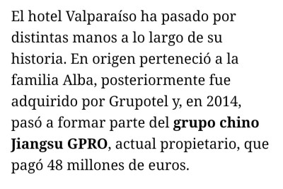 Текст о гостинице Valparaíso и её истории.