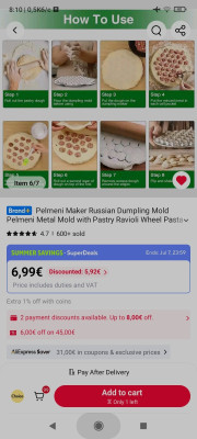 Изображение с пошаговым руководством по использованию формы для пельменей.