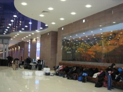 Фреска в технике аэрографии в ТЦ в Петербурге. 30 м. кв.