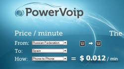 Сервис VoIP с ценой 0,012 доллара за минуту