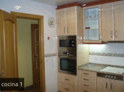 Современная кухня с деревянными дверями и техникой