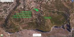 Схема местности с указанием тропы и расстояний